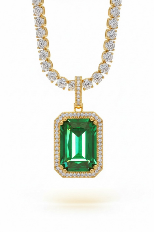 MIDNIGHT EMERALD PENDANT